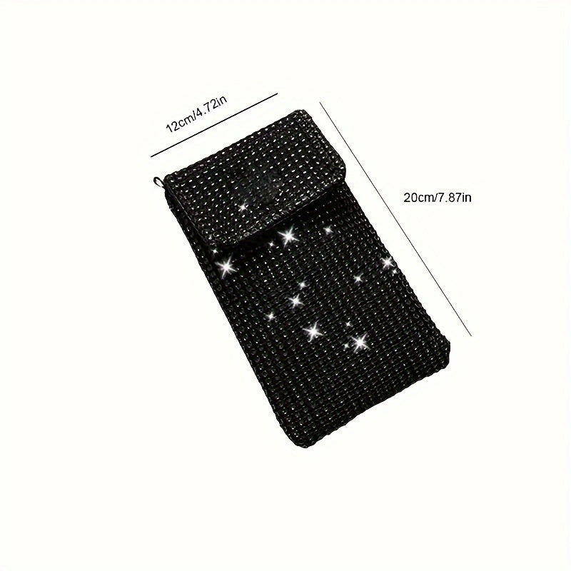 Women Crossbody Bag Glitter Rhinestone Evening Bag Purse Sequin